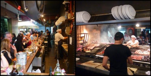 Parrillada no Mercado del Puerto