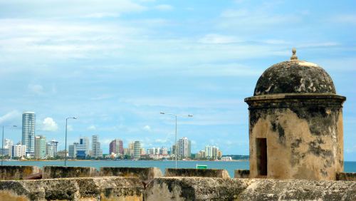 Vista para a parte nova de Cartagena