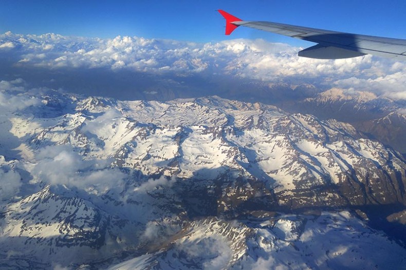 Cordilheira dos Andes entre Santiago e Mendoza (Foto: Esse Mundo É Nosso)