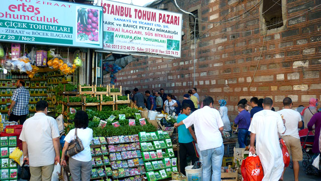Mercado natural ao lado do Bazar de Especiarias - Istambul (Foto: Esse Mundo É Nosso)
