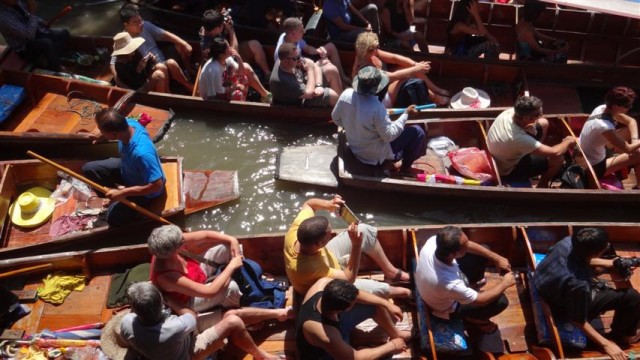 Mercado Flutuante em Bangkok - Floating Market (Foto: Esse Mundo É Nosso)