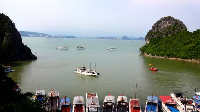 Vista da Thien Cung Cave - Caverna em Halong Bay, Vietnã (Foto: Esse Mundo É Nosso)