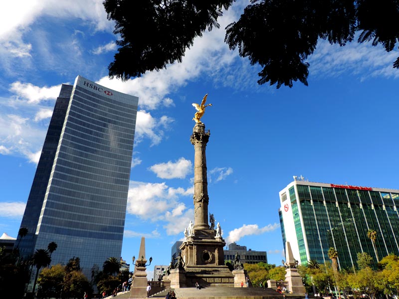 El Ángel de la Independencia no Paseo La Reforma (Foto: Esse Mundo É Nosso)