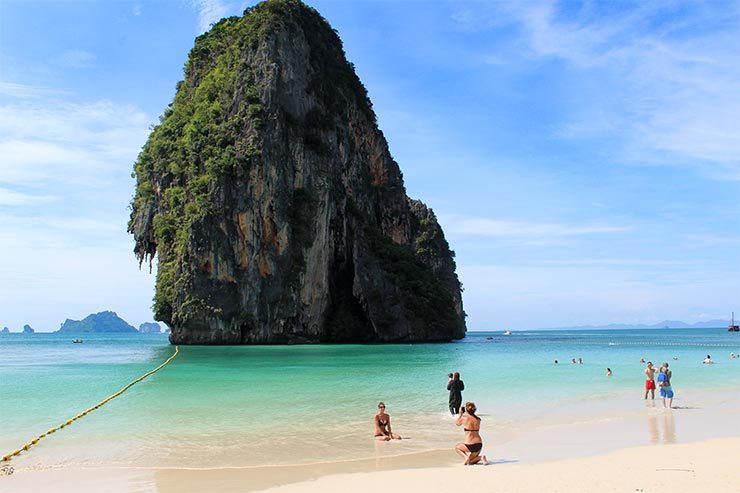 Phra Nang Beach em Railay, Tailândia (Foto: Esse Mundo É Nosso)