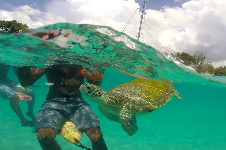 Passeio de catamarã em Barbados, Caribe (Foto: Esse Mundo É Nosso)