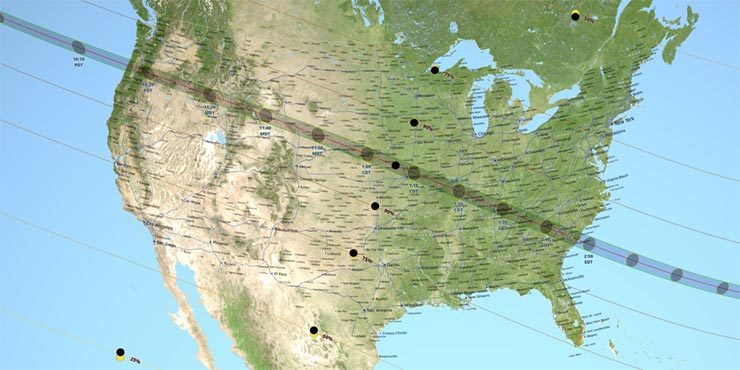 Eclipse solar poderá ser visto no Brasil (Foto via Nasa)