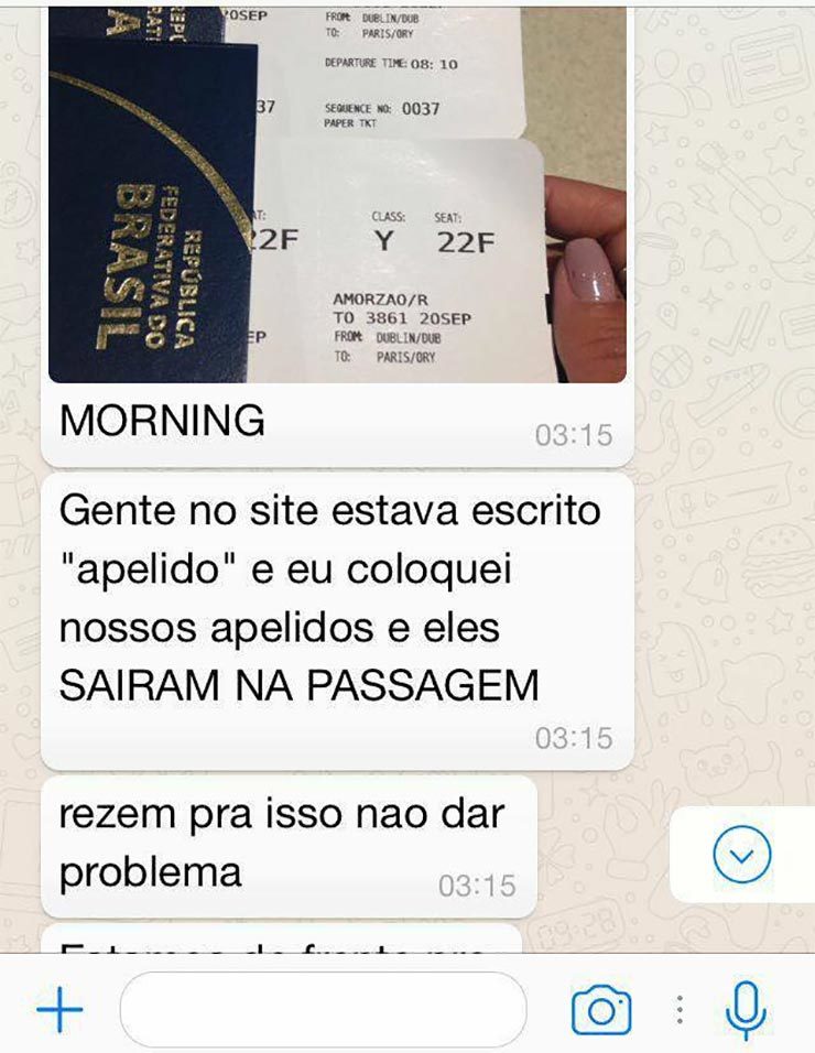 Casal confunde 'apellido' com tradução em português (Foto: Reprodução/Facebook)