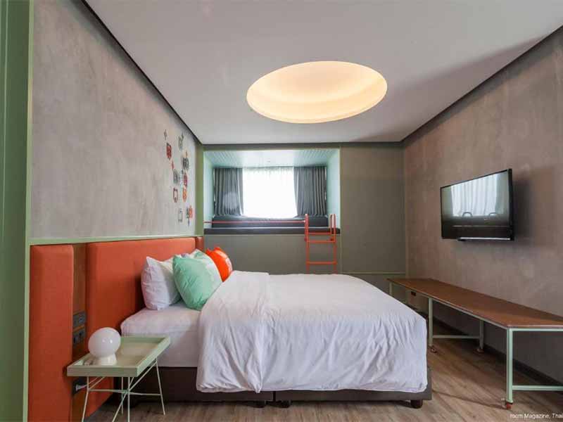 Quarto do Samsen Street Hotel, opção barata de onde ficar na Khaosan Road