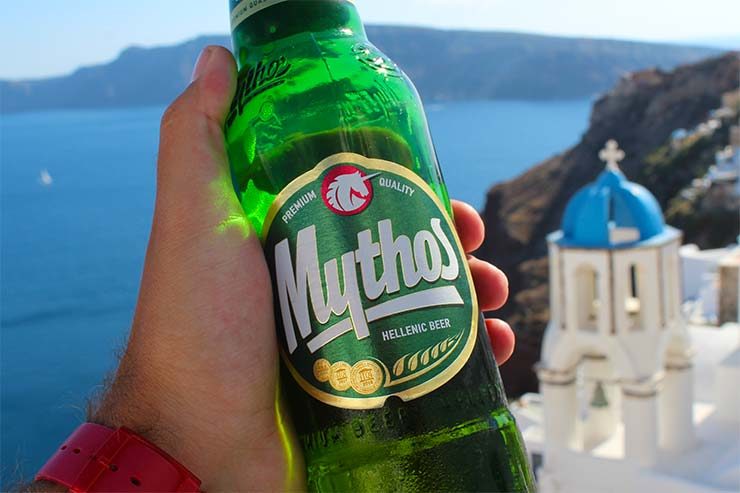 Típicos pratos gregos - Cerveja Mythos (Foto: Esse Mundo É Nosso)