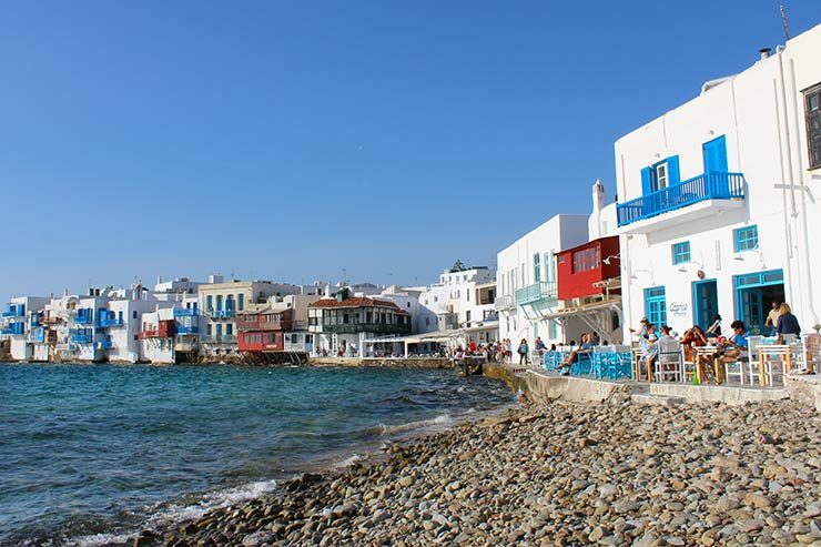 As melhores praias de Mykonos - Little Venice (Foto: Esse Mundo É Nosso)