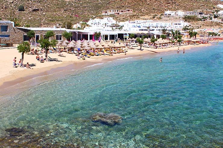 As melhores praias de Mykonos - Paradise Beach (Foto: Esse Mundo É Nosso)