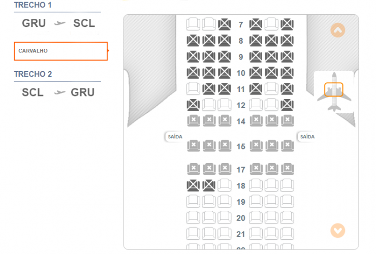 Assento numa viagem pro Chile pra ver a Cordilheira do avião (Foto: Esse Mundo É Nosso)