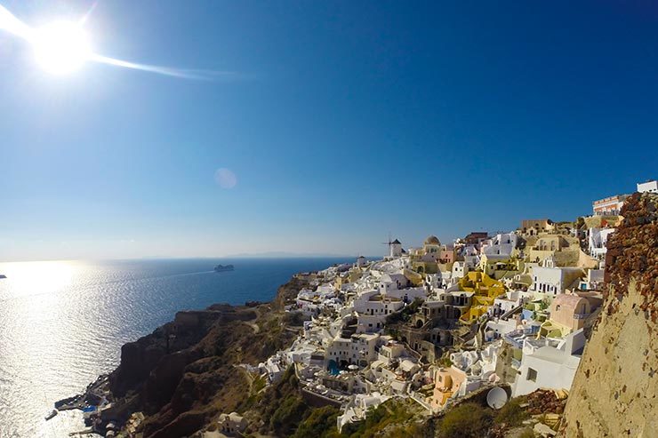 Pôr do sol em Santorini, Oia (Foto: Esse Mundo É Nosso)