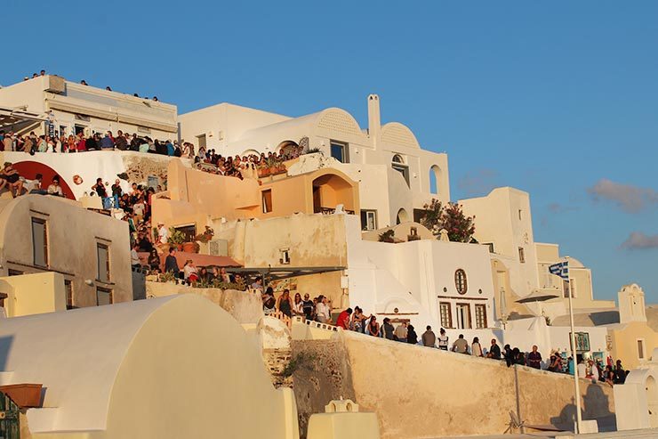 Pôr do sol em Santorini, Oia (Foto: Esse Mundo É Nosso)