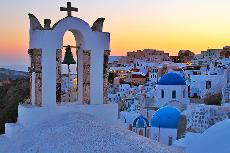 Pôr do sol em Santorini, Oia (Foto: Esse Mundo É Nosso)