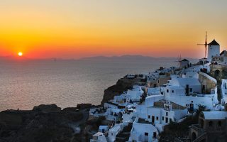 Pôr do sol em Santorini, Oia (Foto: Esse Mundo É Nosso)