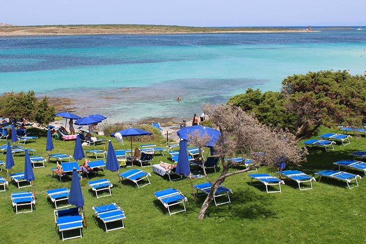 Cadeiras na Spiaggia La Pelosa, Itália