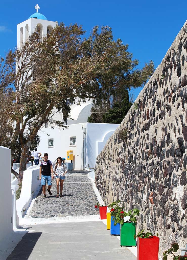 Ruelas de Santorini (Foto: Esse Mundo É Nosso)