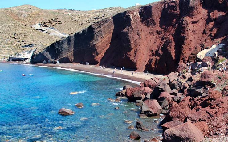 Red Beach em Santorini, a Praia Vermelha (Foto: Esse Mundo É Nosso)