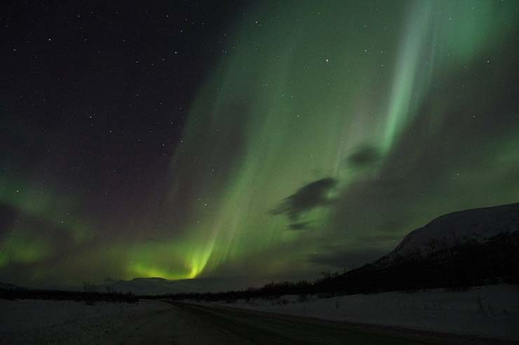 Aurora Boreal no Norte da Suécia