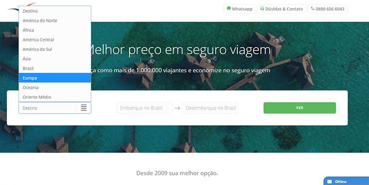 Como comprar no site da Real Seguro Viagem