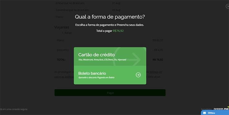 Como comprar no site da Real Seguro Viagem