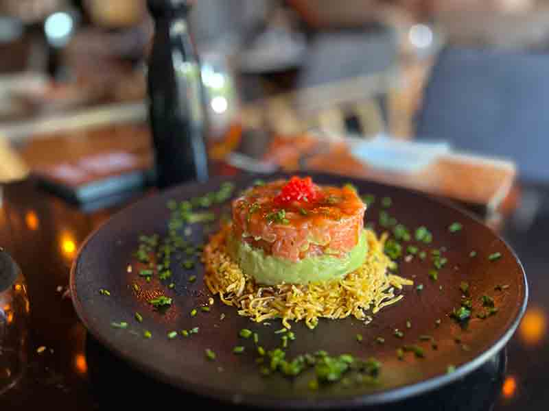 Tartare de salmão do Fabric Sushi, dica de restaurante em Buenos Aires