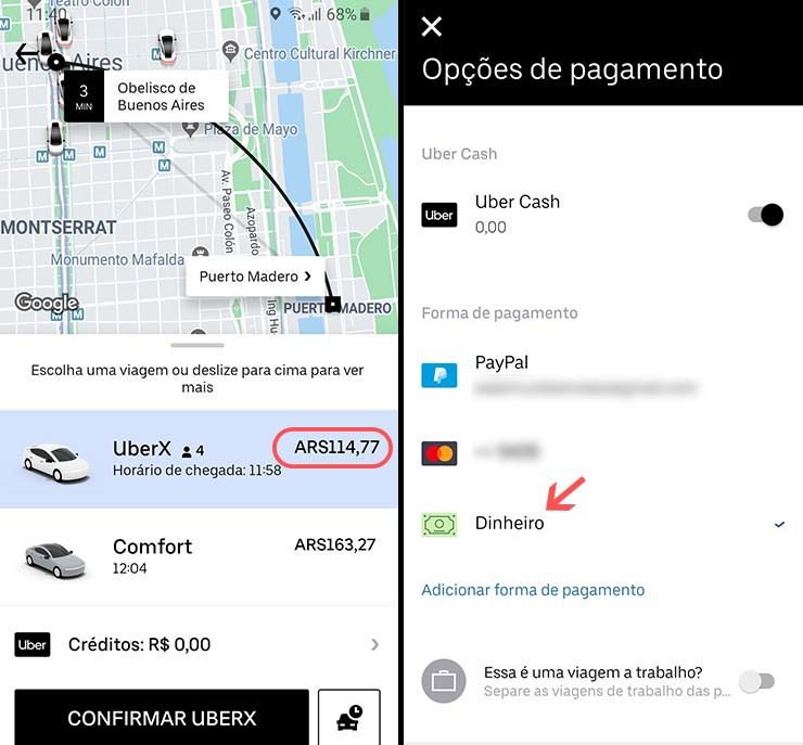 Como é o aplicativo do Uber em Buenos Aires (Foto: Esse Mundo É Nosso)