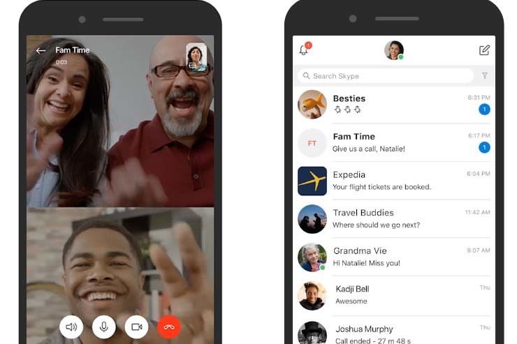 Chamada de vídeo em grupo no Skype (Foto: Divulgação)