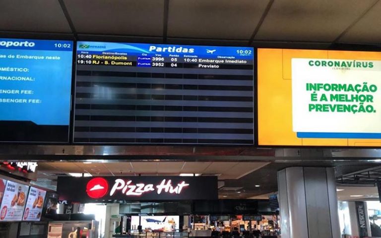 Queda no número de voos em Congonhas (Reprodução/Facebook)