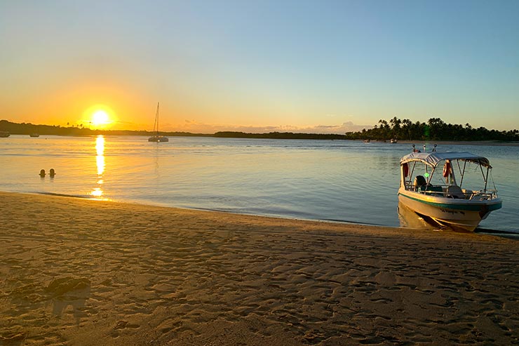 Pôr do sol na Boca da Barra, em Boipeha (Foto: Esse Mundo é Nosso)