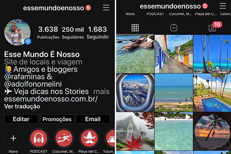 Instagram Preto - Modo Noturno iPhone (Foto: Esse Mundo É Nosso)