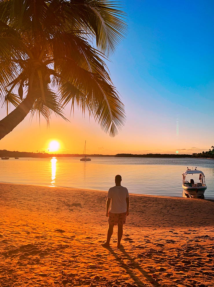 Pôr do sol na Boca da Barra (Foto: Esse Mundo é Nosso)