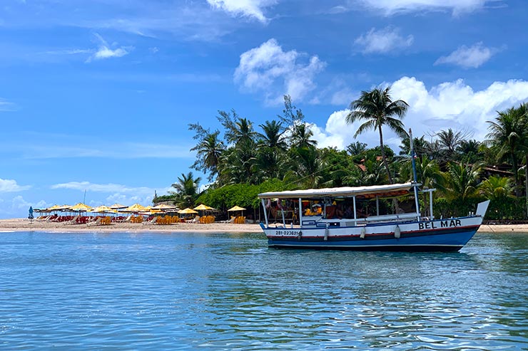 Vista da Boca da Barra na saída do passeio de volta à ilha em Boipeba (Foto: Esse Mundo é Nosso)