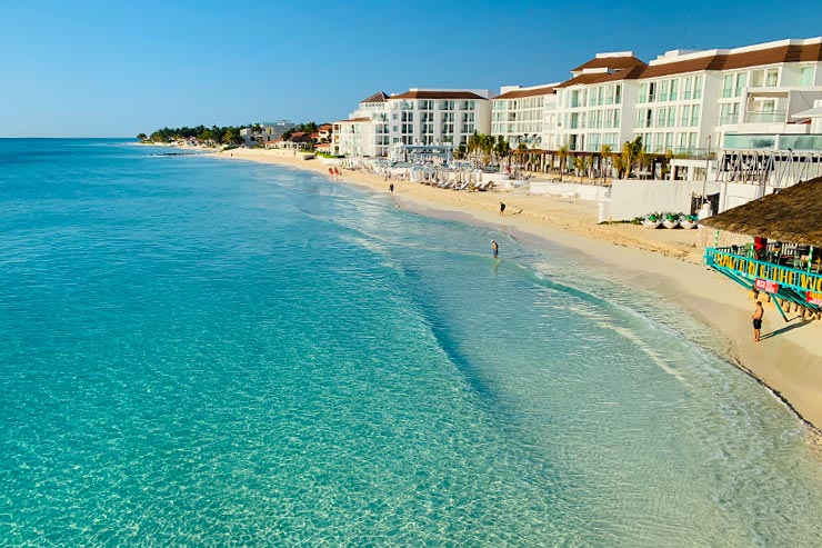 Hotel na praia em Playa del Carmen com pensão completa ou all inclusive