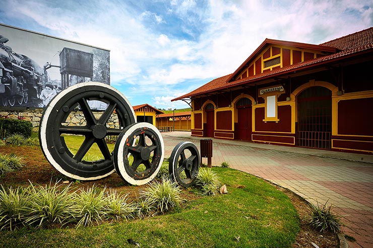 Passeio de locomotiva em Guararema (Foto: Secretaria de Turismo de SP/Ken Chu - Expressão Studio)