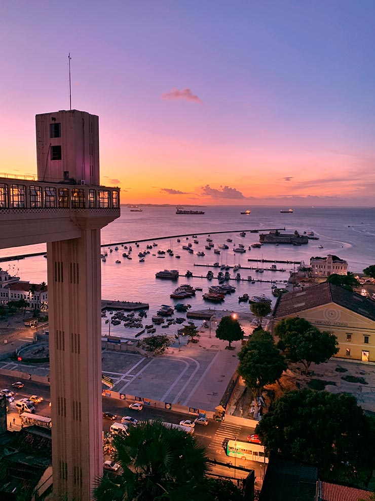 Pôr do Sol no Elevador Lacerda (Foto: Esse Mundo é Nosso)