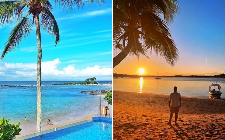 Como ir de Morro de São Paulo pra Boipeba: Piscina em Morro de SP e Pôr do Sol em Boipeba