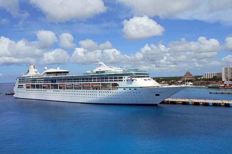 Navio de cruzeiro em Cozumel