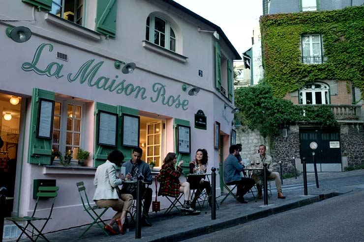Montmartre como locação de restaurantes de Emily em Paris
