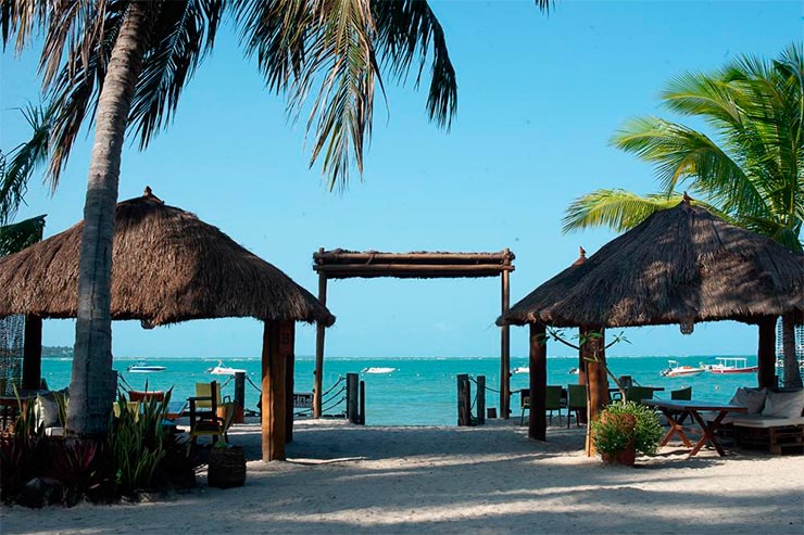 Vista da Pousada Praia dos Carneiros em Pernambuco (Foto: Reprodução/Booking)