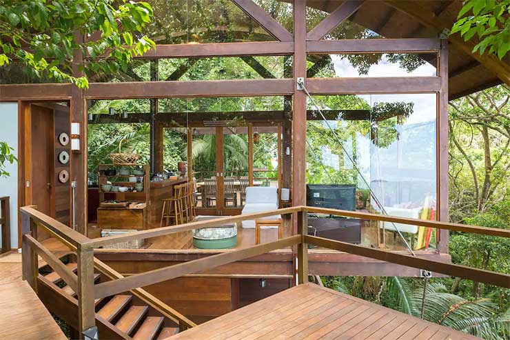 Casa na árvore em Ubatuba, na Praia do Félix