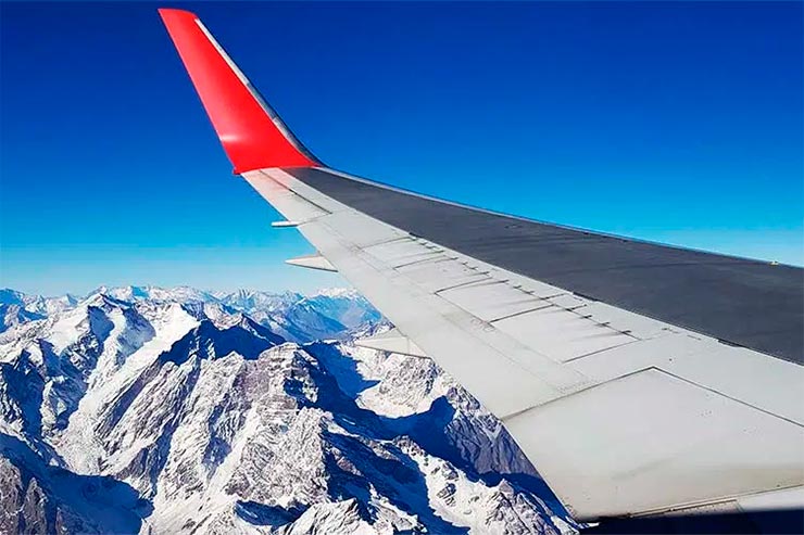 Coronavírus no Chile: Vista dos Andes no avião (Foto: Esse Mundo é Nosso)