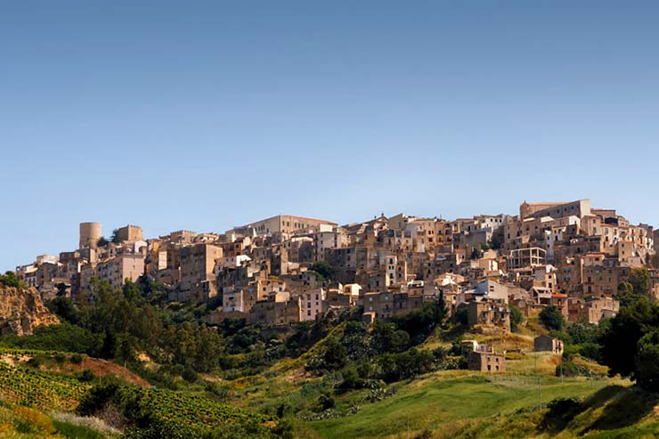 Vista panorâmica de Salemi, Itália