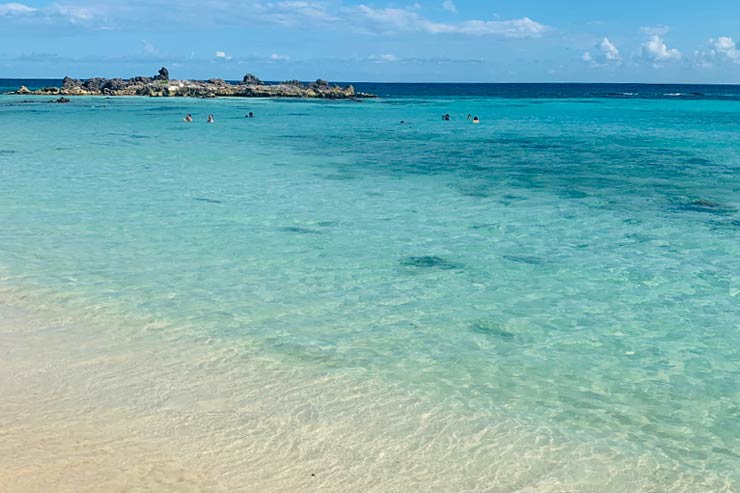 O que fazer em Cozumel: Mar claro da playa Chen Rio (Foto: Esse Mundo é Nosso)