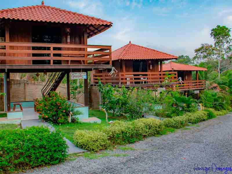 Área externa das acomodações da Pousada e Restaurante Amazônia, dica de pousada em Alter do Chão