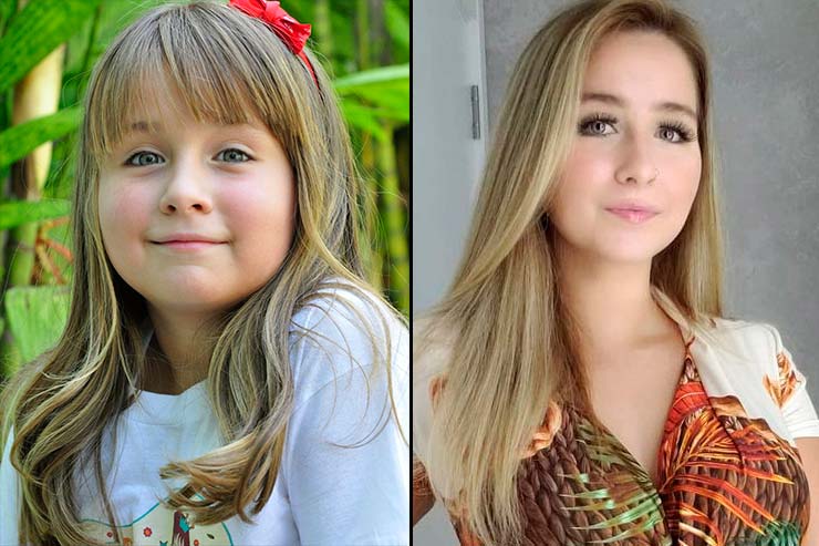 Que ano passou A Vida da Gente: Jesuela Moro interpretou Júlia (Foto: Memória Globo e Instagram)