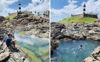 Piscinas Naturais no Farol da Barra em Salvador