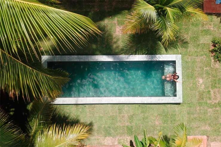 Vista aérea da piscina do Sítio Peixe do Mato (Foto: Divulgação)