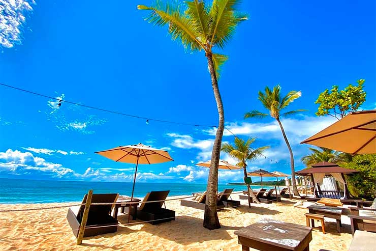 Área da praia da pousada Bahia Bonita (Foto: Divulgação)